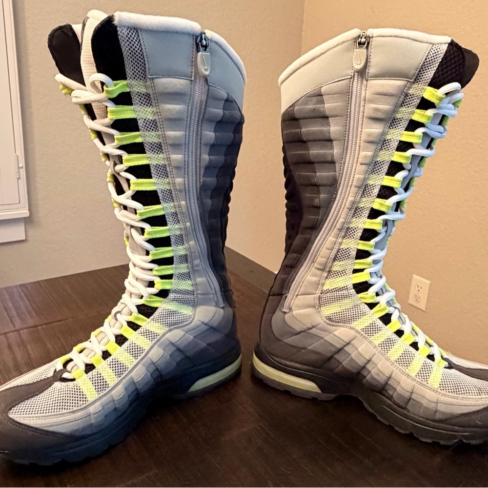 Nike Air Max 95 Zen Venti neon knee high boots - RARE - Picture 4 of 5
